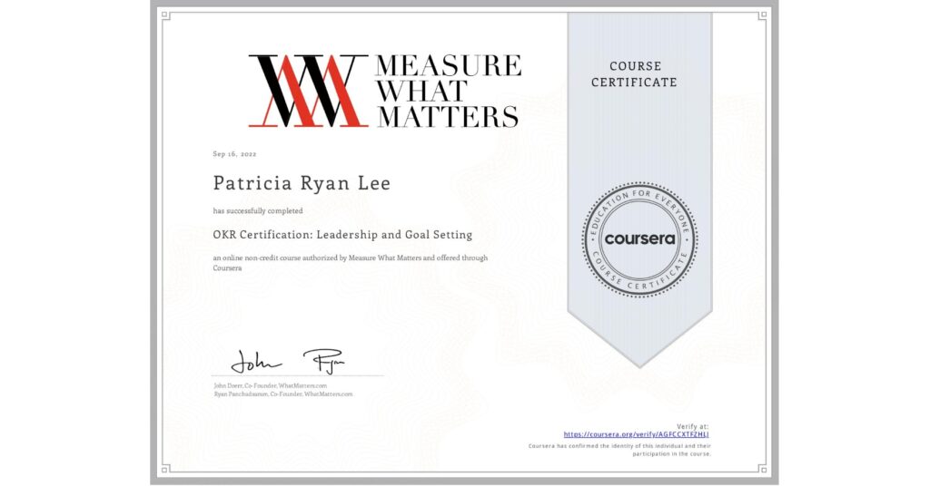 OKR Certification: Leadership and Goal Setting –  Measure What Matters